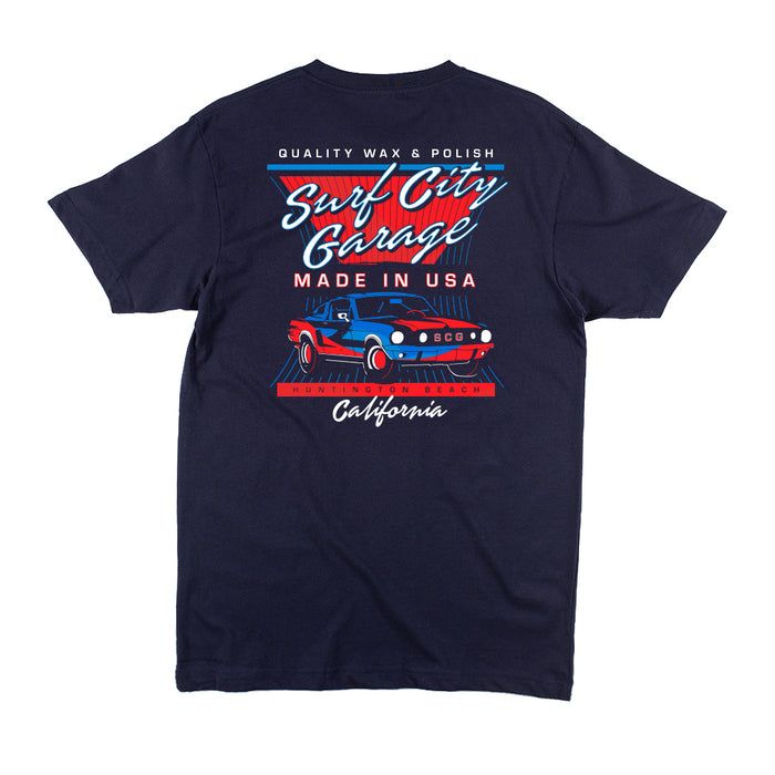 The Track Tee - Navy